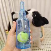 Furiva Bottle-Shaped Squeaky Dog Toy with Tennis Ball - product image 3