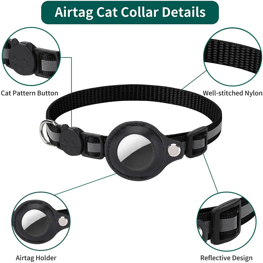 Reflective Cat Collar with AirTag Holder from Furiva Pets