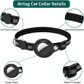 Reflective Cat Collar with AirTag Holder | Furiva Pets - product image 2