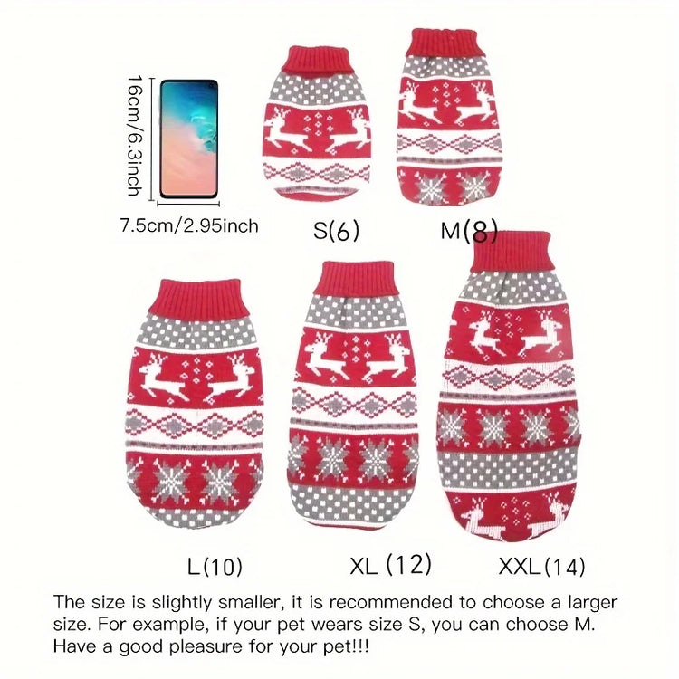 Furiva Knitted Christmas Pet Sweater - product image 2