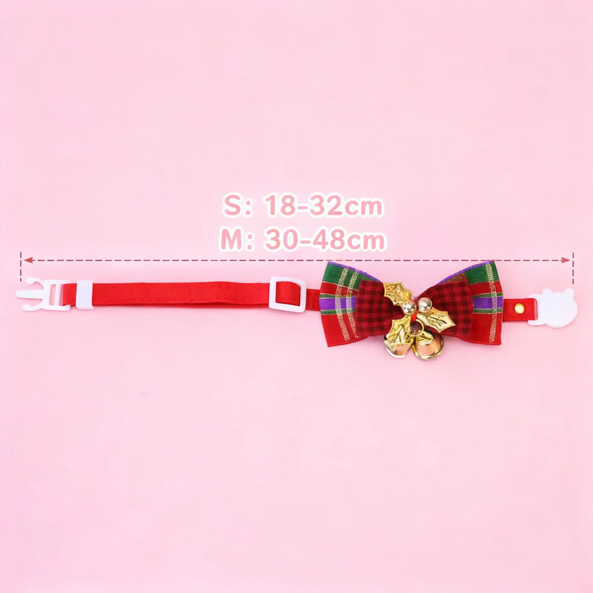 Furiva Christmas Bow Tie Bell Collar - product image 2
