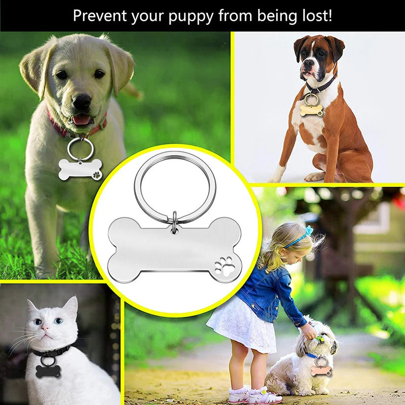 Furiva Shiny Metal Pet Collar Tag - product image 2