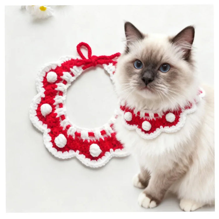 Furiva Knit Bow Christmas Pet Scarf - product image 2