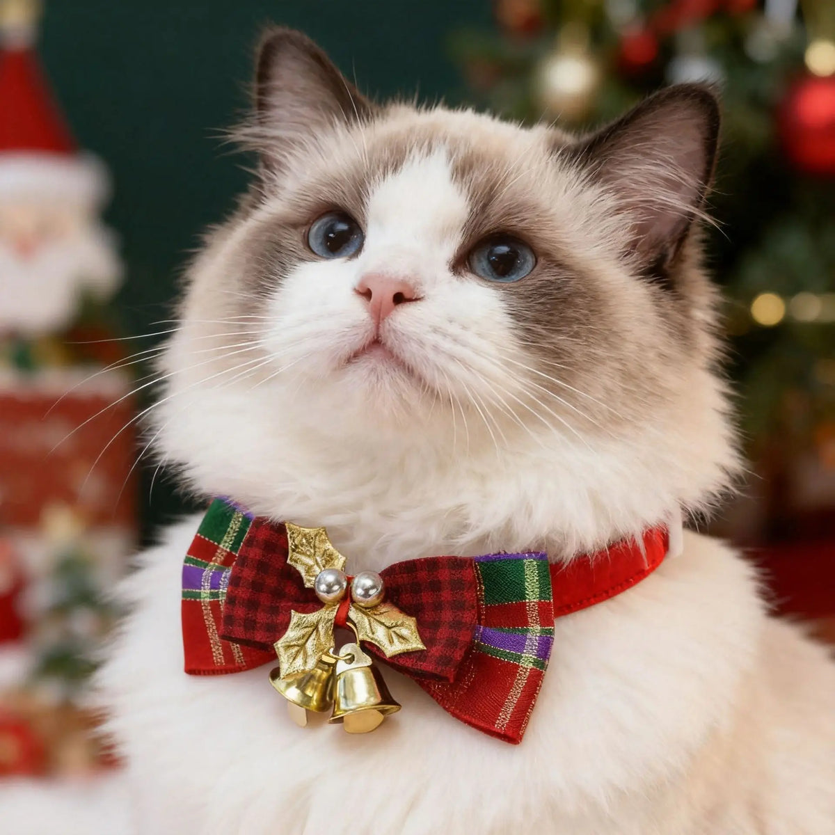 Furiva Christmas Bow Tie Bell Collar - product image 5