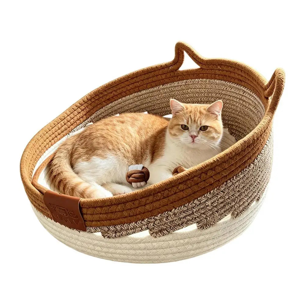 Furiva Woven Cat Scratcher Bed with Toy Ball - product image 8