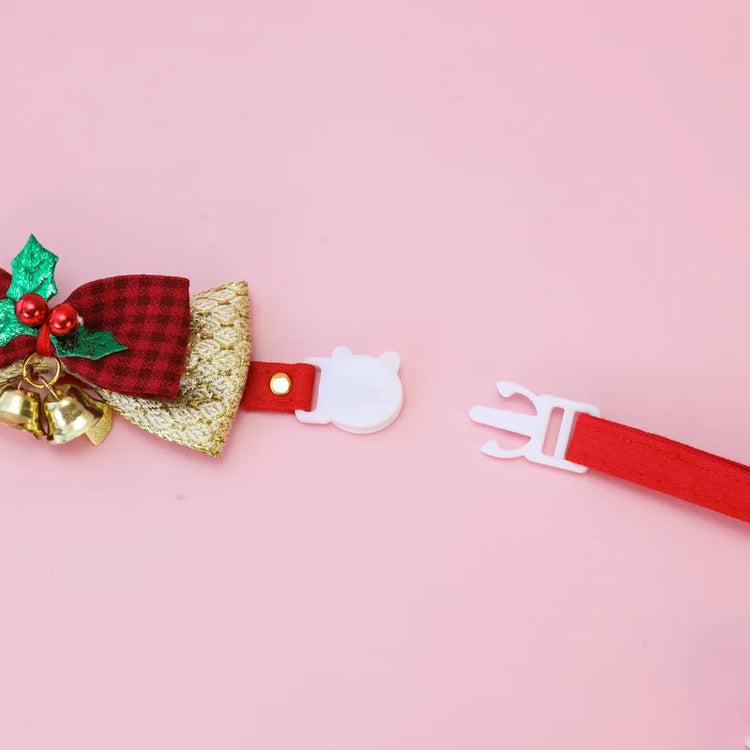 Furiva Christmas Bow Tie Bell Collar - product image 3