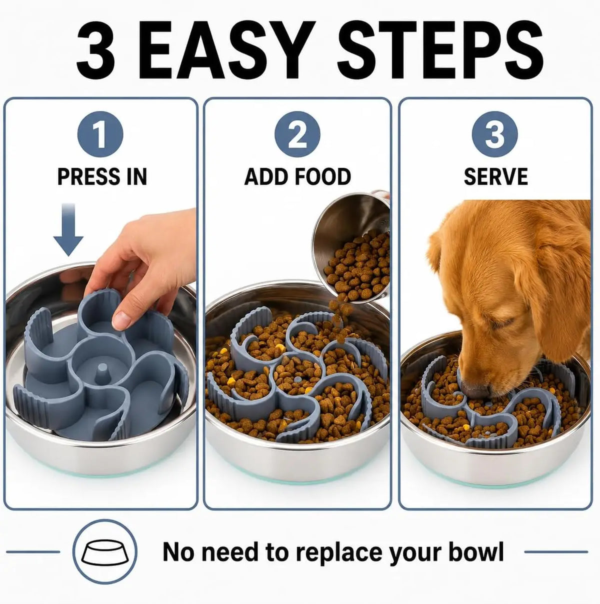 Furiva Cut-to-Fit Slow Feeder Bowl Insert - product image 4