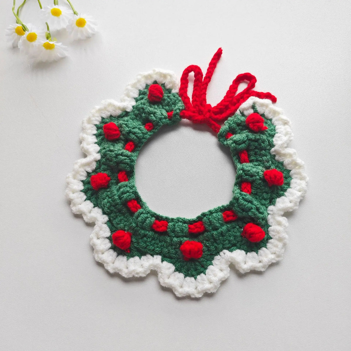 Furiva Knit Bow Christmas Pet Scarf - product image 6