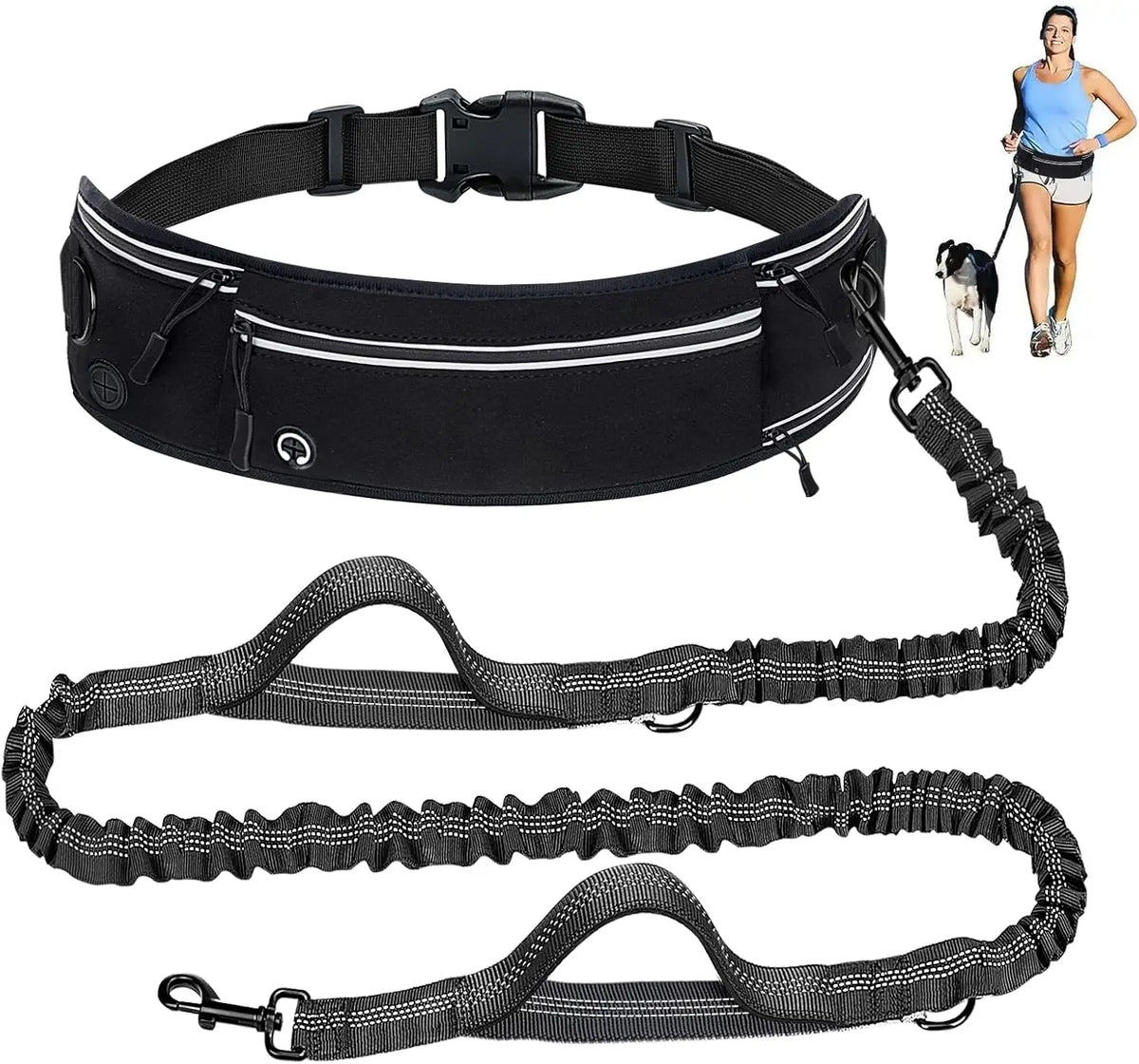 Furiva Reflective Hands-Free Waist Dog Leash - product image 7