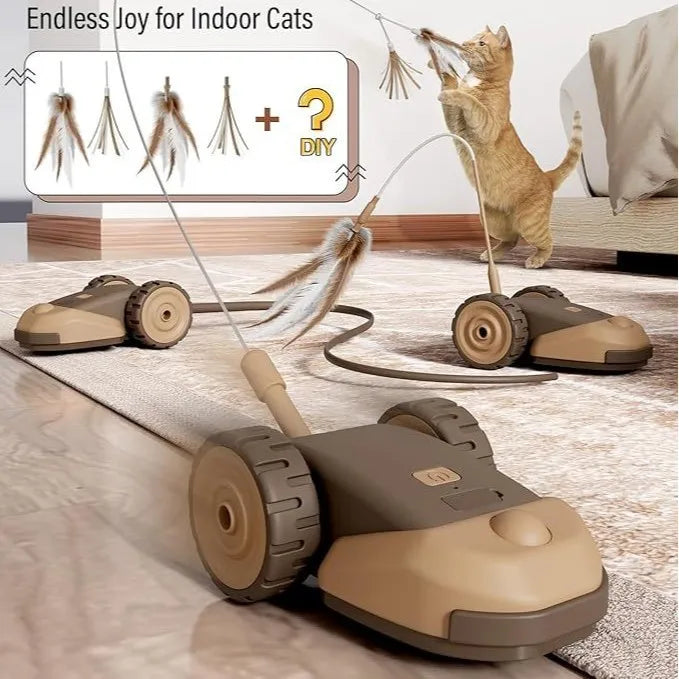 Furiva Dual-Speed Moving Feather Cat Toy - product image 5