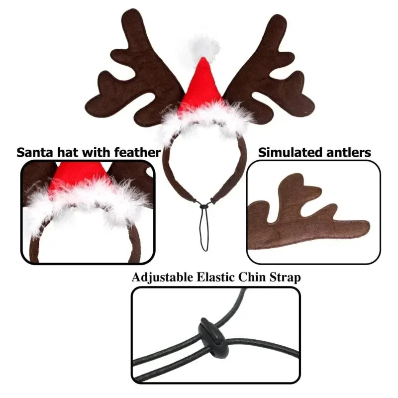 Furiva Reindeer Antler Pet Headband - product image 3