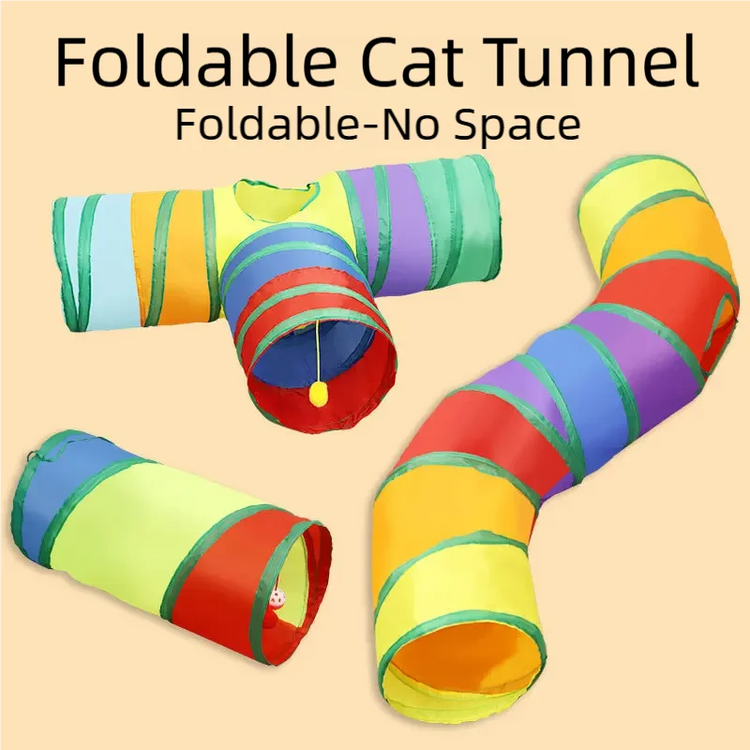 Furiva Foldable Cat Tunnel with Peek Holes from Furiva Pets