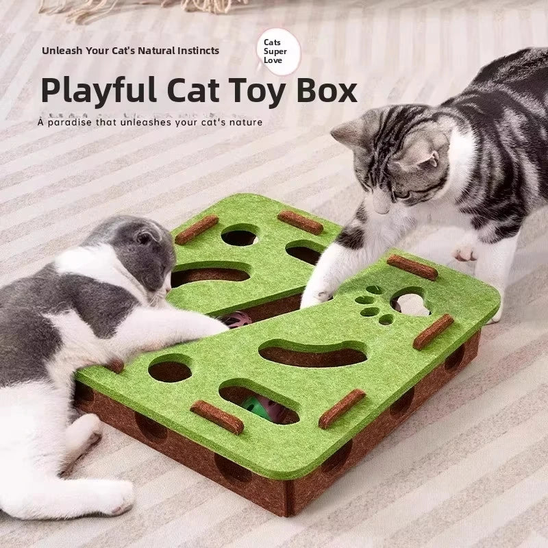 Furiva Felt Cat Puzzle & Play Box from Furiva Pets