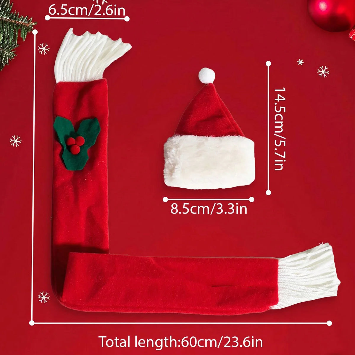 Furiva Christmas Pet Hat & Scarf Set - product image 5