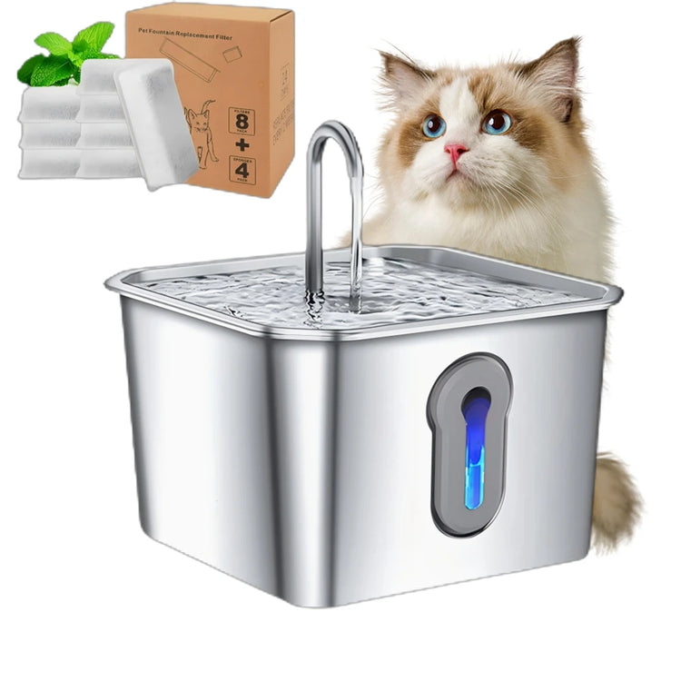 Furiva 4L Stainless Steel Pet Water Fountain from Furiva Pets