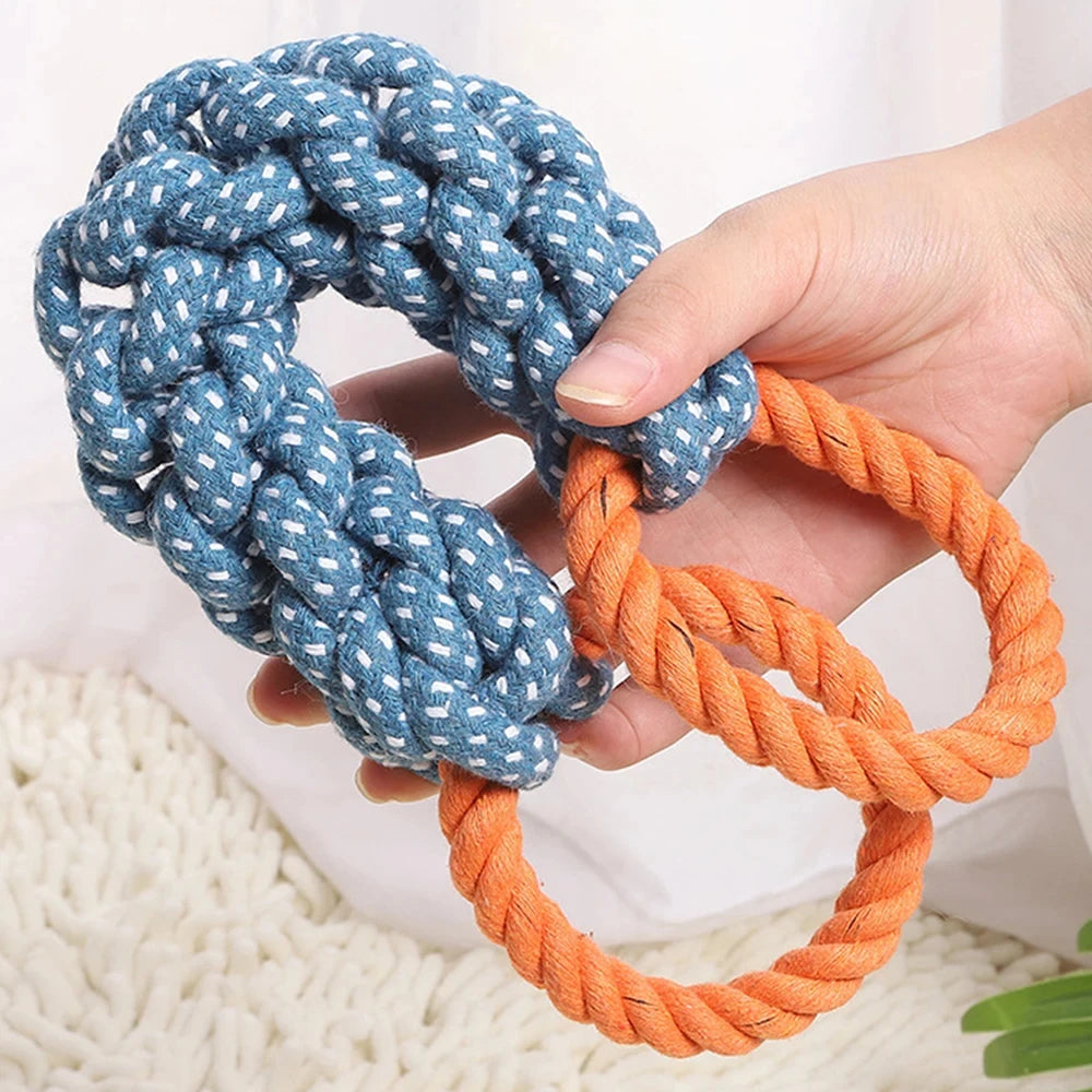 Furiva Double-Ring Cotton Rope Tug Toy from Furiva Pets