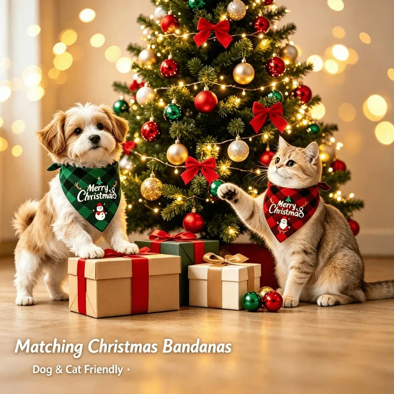 Furiva Plaid Christmas Pet Bandana - product image 3