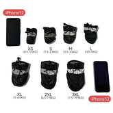 Seven dog boot sizes shown for relative comparison