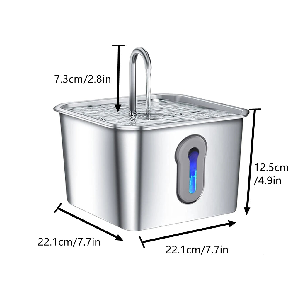 Furiva 4L Stainless Steel Pet Water Fountain - product image 6
