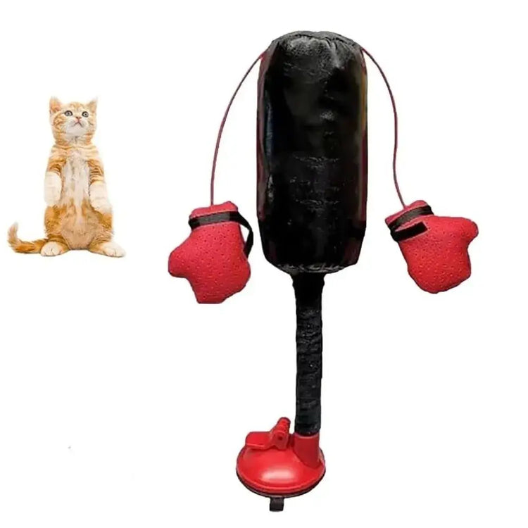 Furiva Springcat boxing toy with suction base for endless play and fun for cats