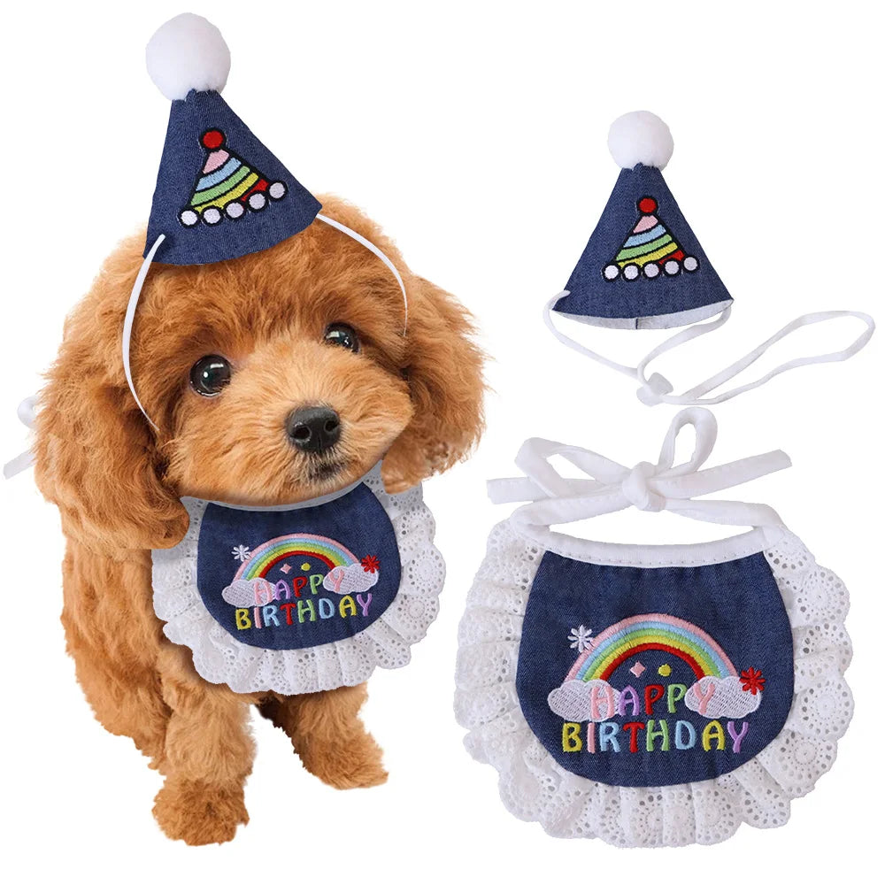 Furiva Pet Birthday Hat & Bandana Set - product image 4