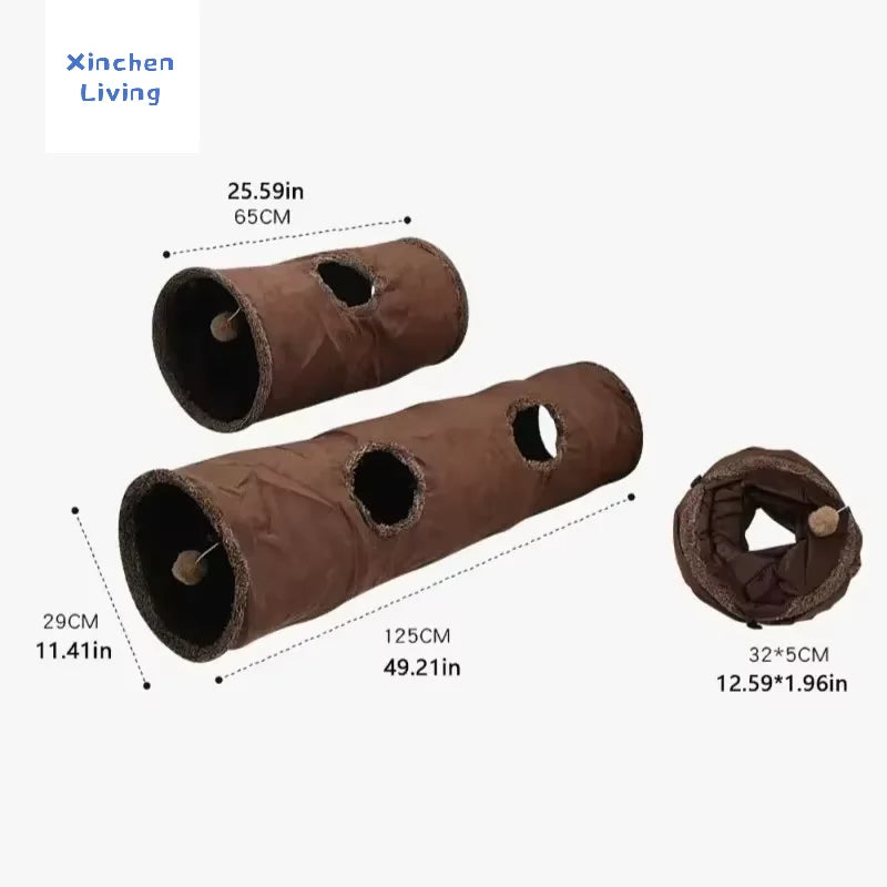 Furiva Suede Cat Tunnel with Peek Holes - product image 2