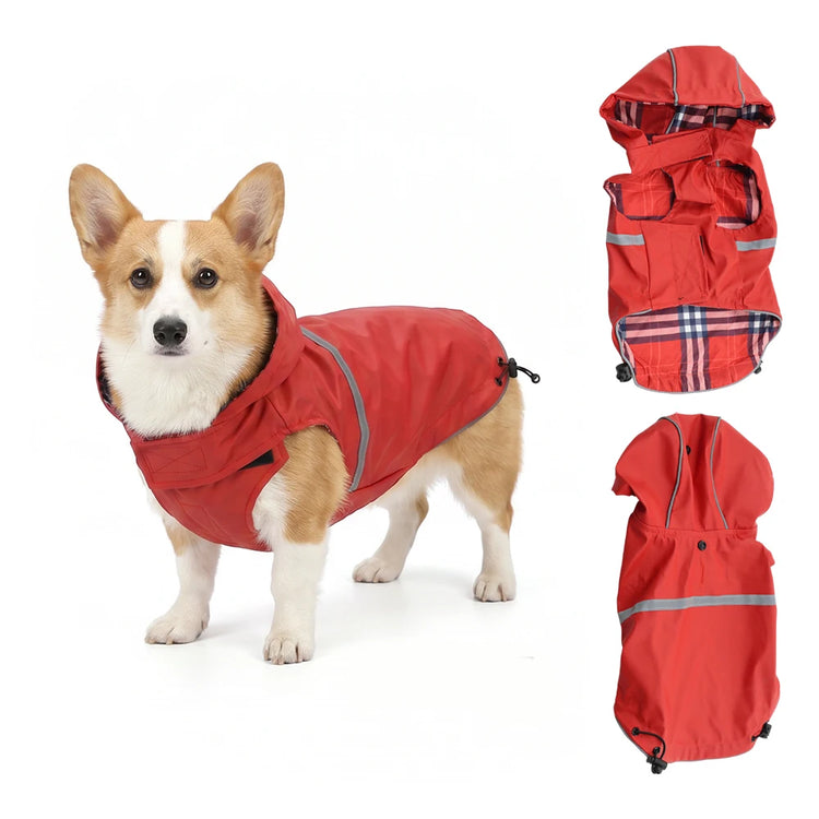 Furiva Reflective Hooded Dog Raincoat - product image 3
