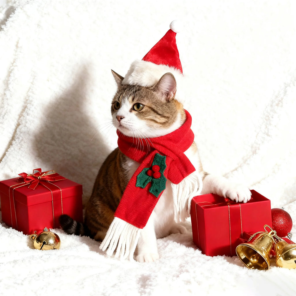Furiva Christmas Pet Hat & Scarf Set - product image 3