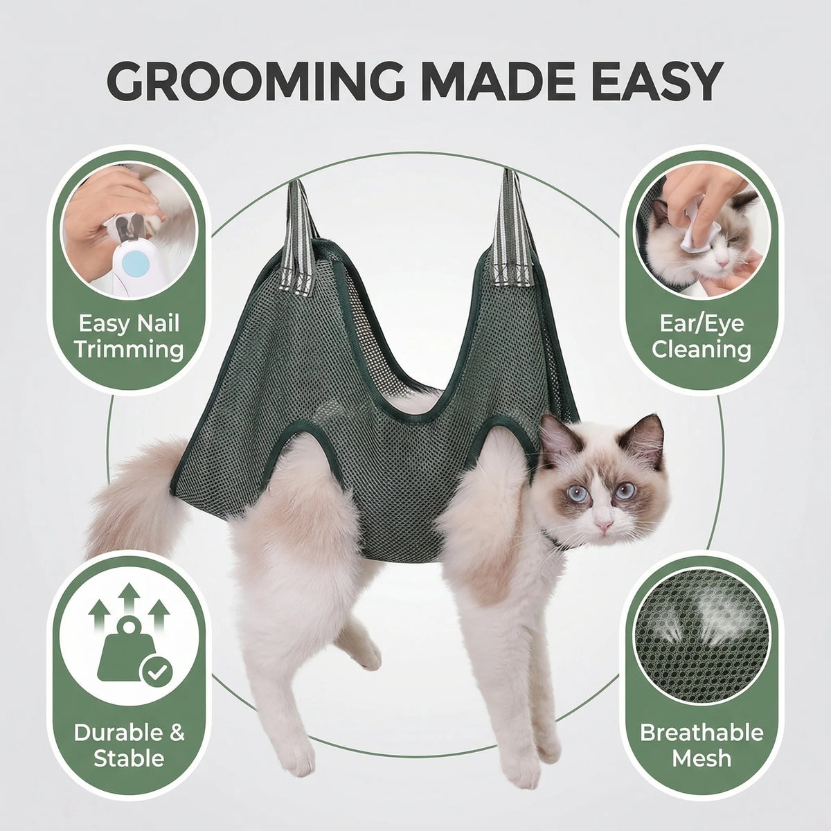 Pet Grooming Hammock for Nail Trimming from Furiva Pets