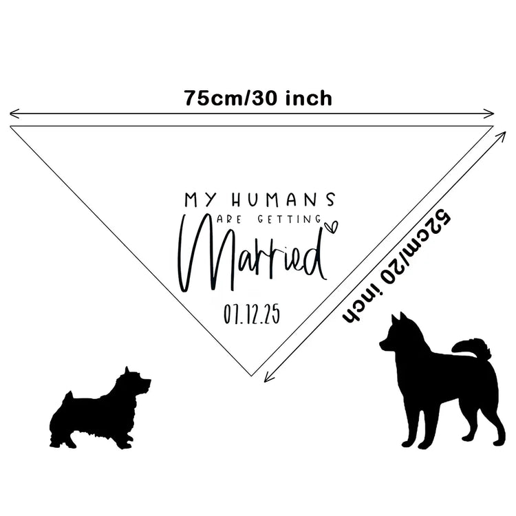 Furiva “My Humans Are Getting Married” Dog Bandana - product image 2