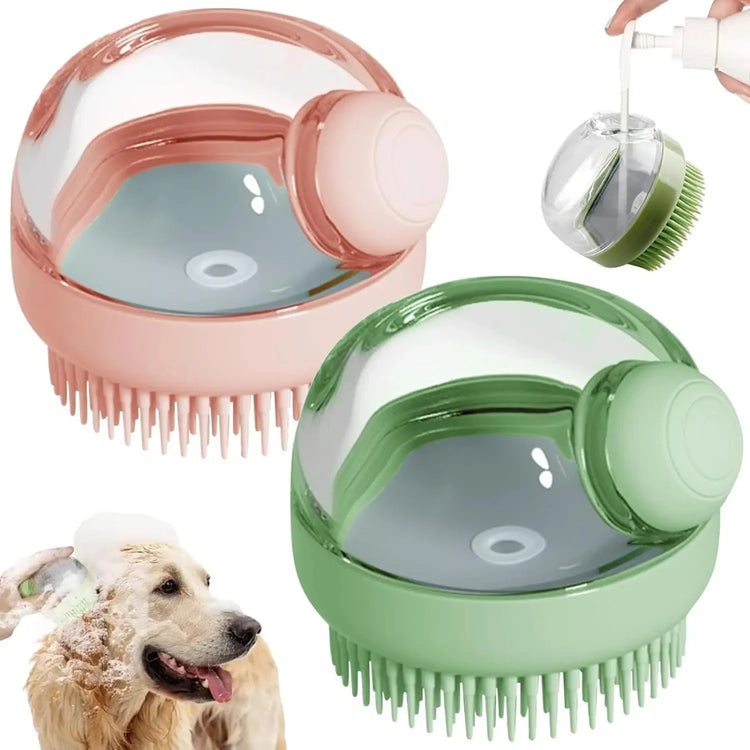 Furiva Long-Hair Pet Bath Brush with Shampoo Dispenser from Furiva Pets