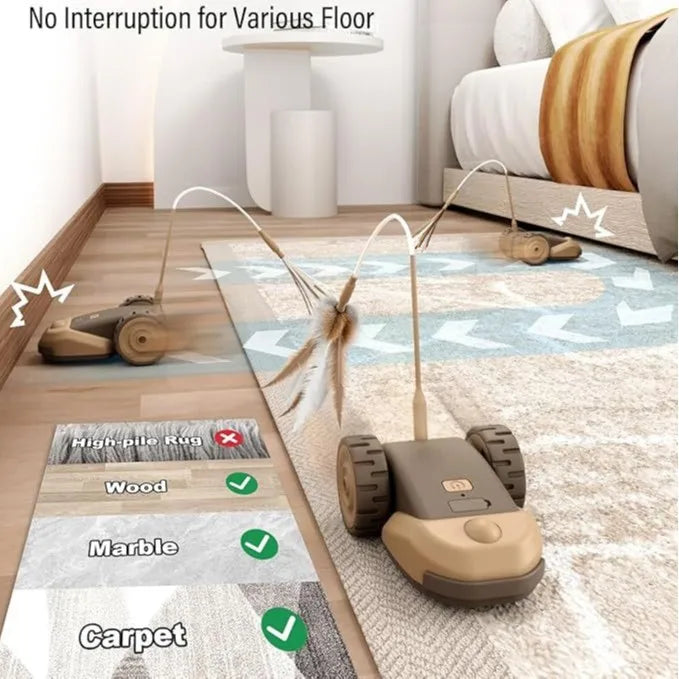 Furiva Dual-Speed Moving Feather Cat Toy - product image 2