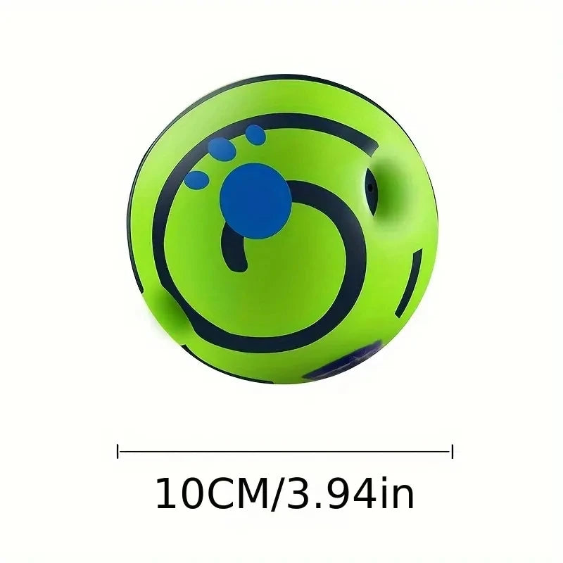 Green 10 cm giggle dog ball