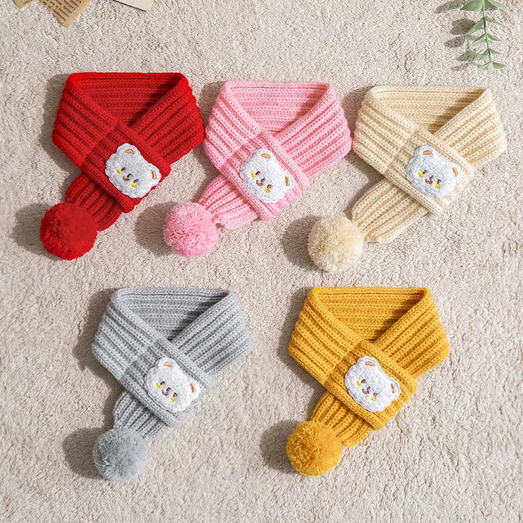Furiva Pompom Knit Pet Scarf for Dogs & Cats - product image 2