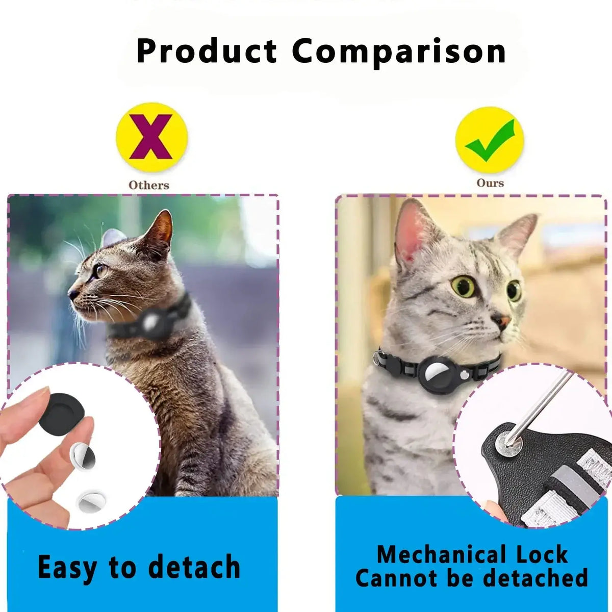Reflective Cat Collar with AirTag Holder from Furiva Pets5