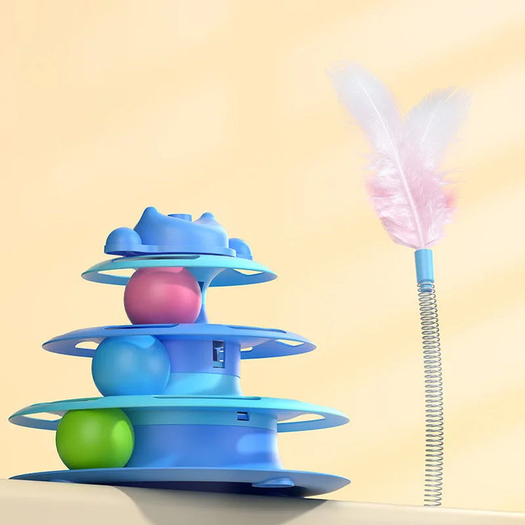 Furiva Turntable Feather & Ball Cat Toy - product image 6