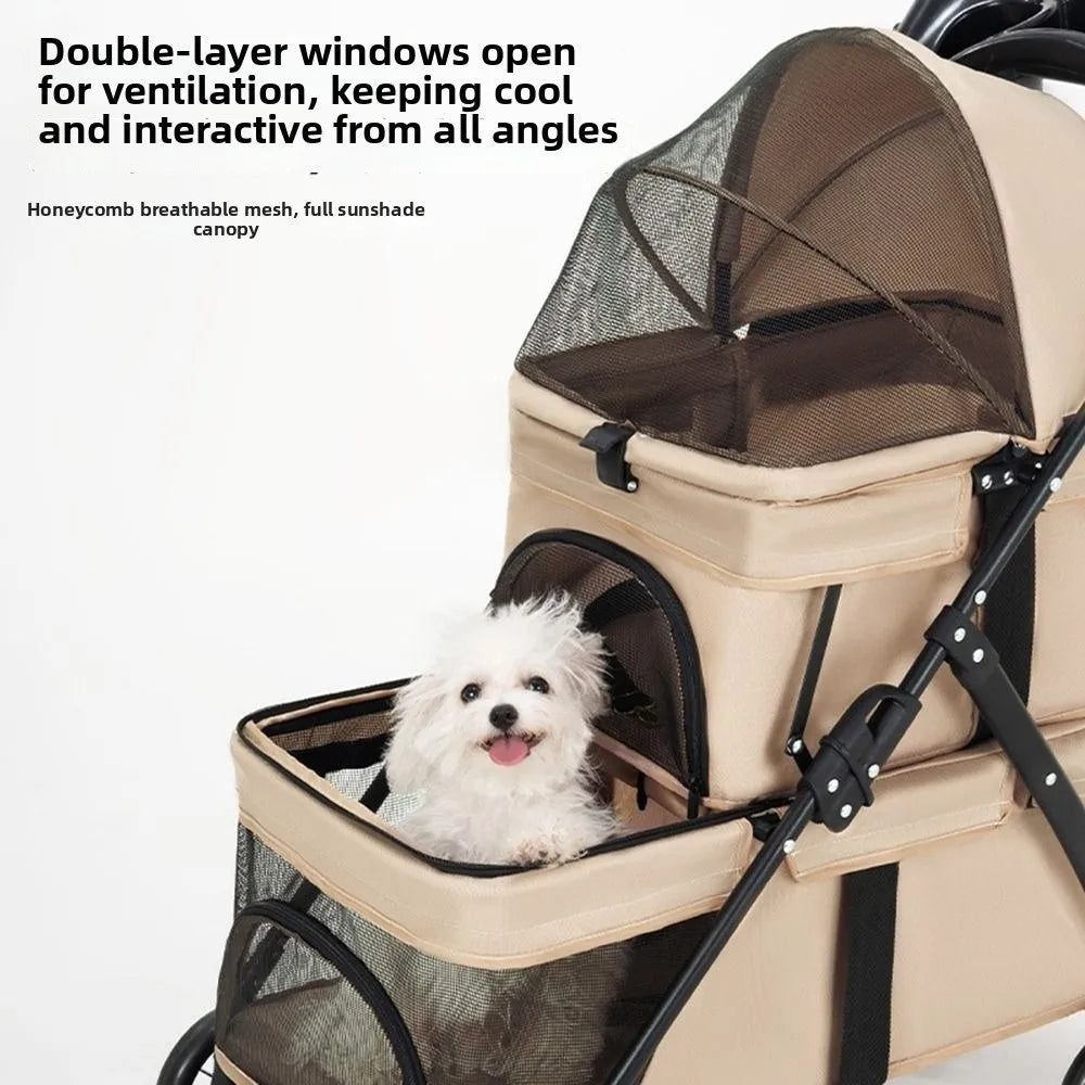 Furiva Double Pet Stroller with Lockable Wheels - product image 3