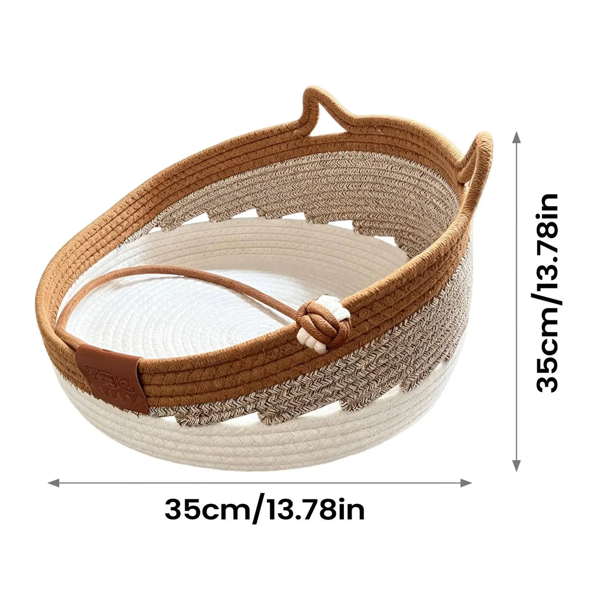 Furiva Woven Cat Scratcher Bed with Toy Ball - product image 6