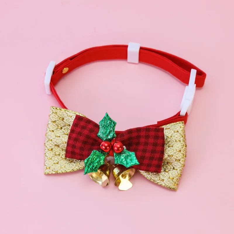 Furiva Christmas Bow Tie Bell Collar - product image 7