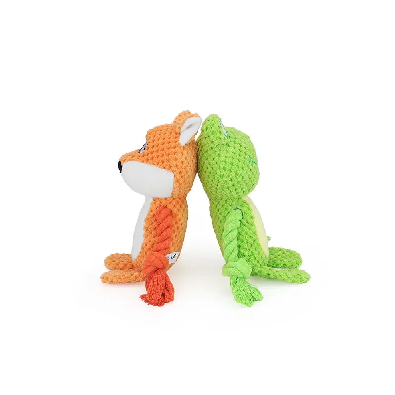 Furiva Plush Animal Rope Squeak Toy - product image 4