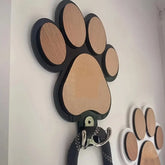 Paw Print Wooden Leash Hanger from Furiva Pets