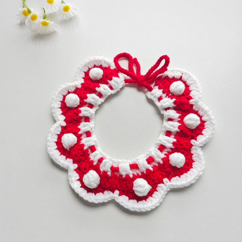 Furiva Knit Bow Christmas Pet Scarf from Furiva Pets