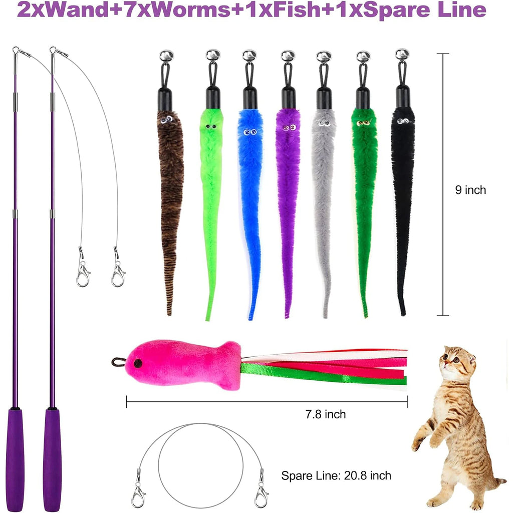Furiva Retractable Cat Teaser Wand Set - product image 2