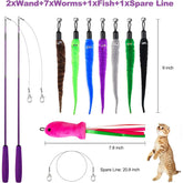 Furiva Retractable Cat Teaser Wand Set - product image 2