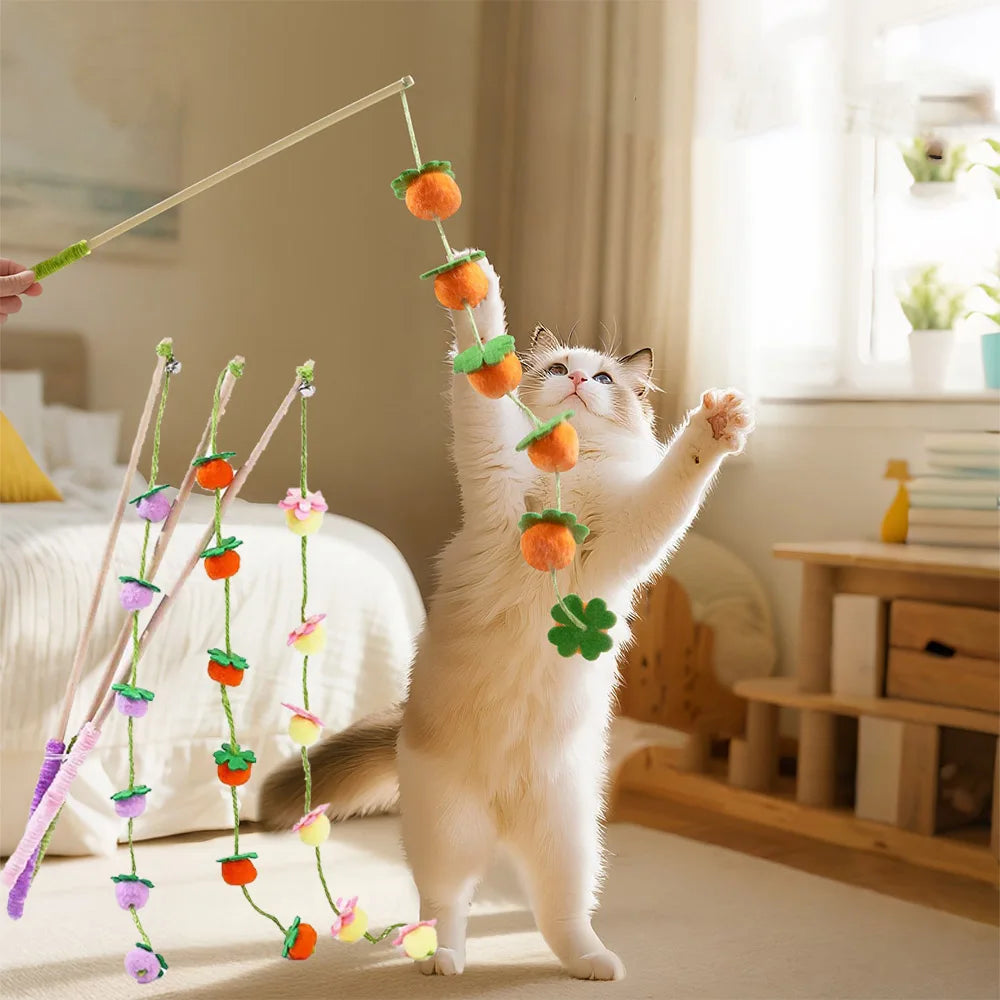 Furiva Wooden Cat Teaser Wand for Cats from Furiva Pets