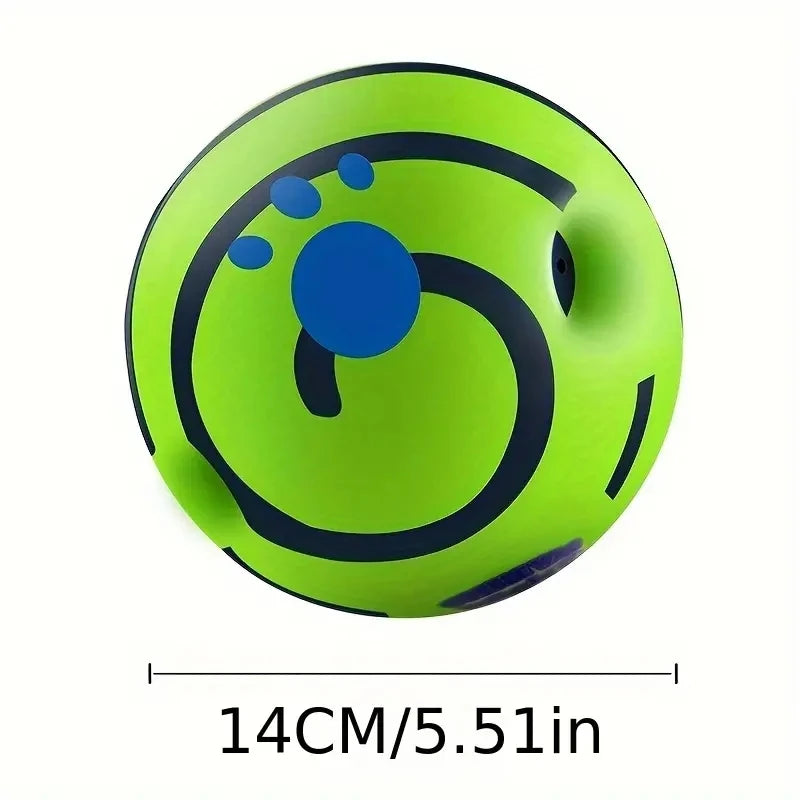 Green 14 cm giggle dog ball