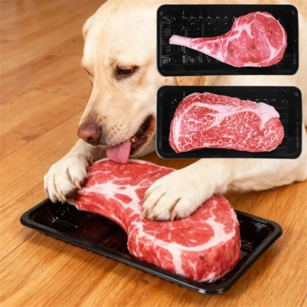 Furiva Steak-Shaped Dog Chew Toy from Furiva Pets