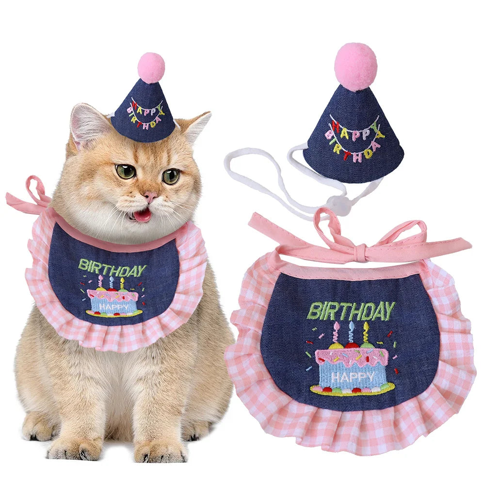 Furiva Pet Birthday Hat & Bandana Set from Furiva Pets