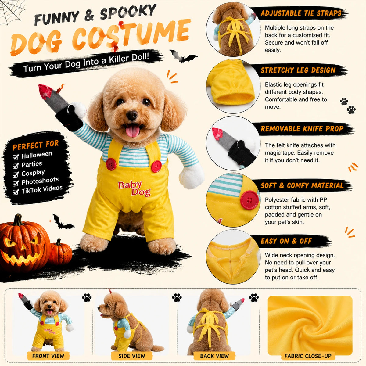 Furiva Spooky Doll Pet Costume - product image 2