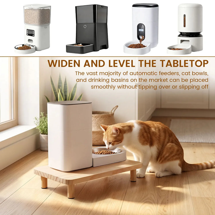 Furiva Wooden Raised Platform for Automatic Pet Feeders - product image 4